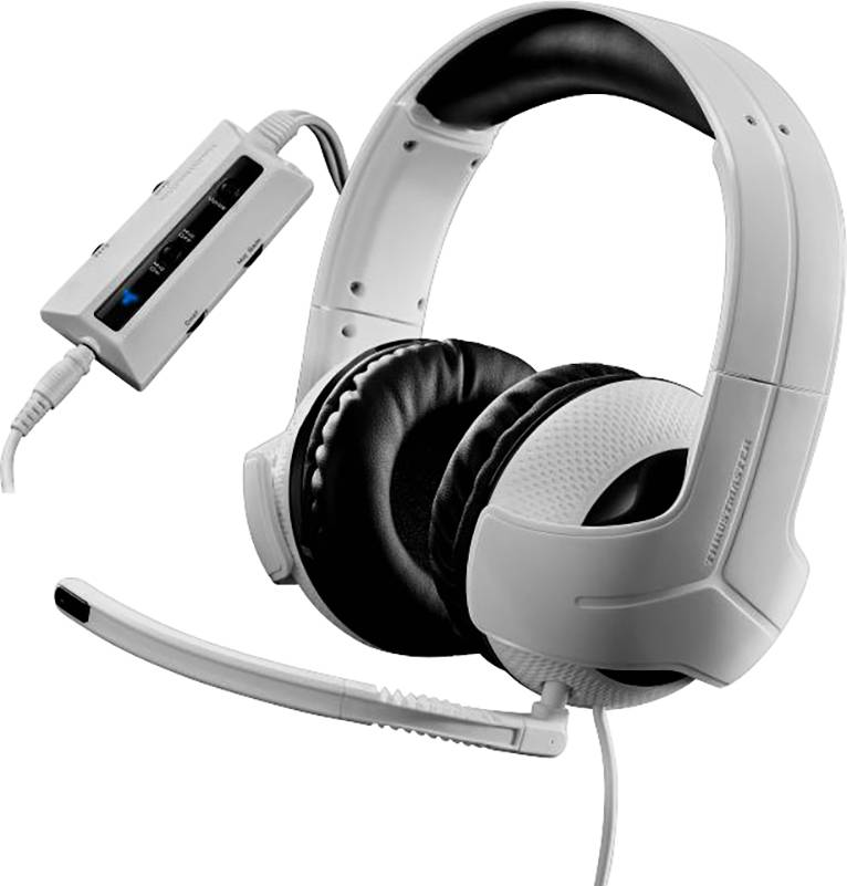 Thrustmaster Y-300CPX Over Ear Headset kabelgebunden Stereo Weiß, Schwarz Lautstärkeregelung, Mikrofon-Stummschaltung Gaming