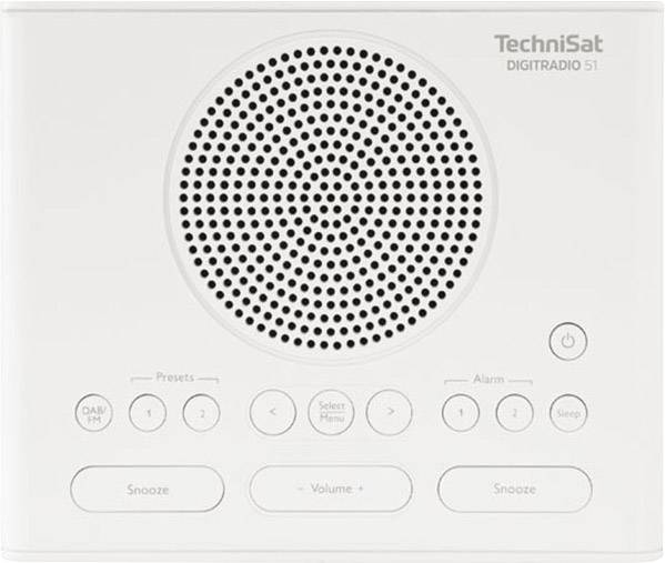 TechniSat DigitRadio 51 Radiowecker DAB+, UKW AUX Weiß