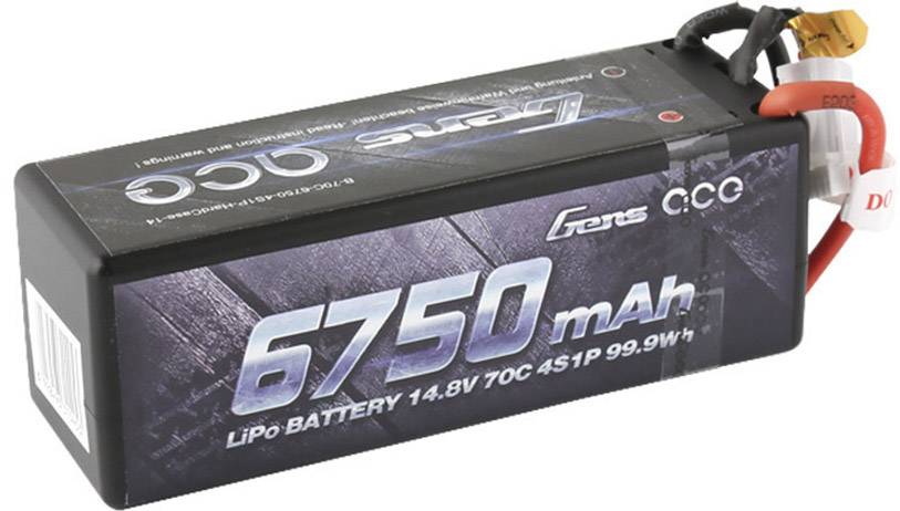 Gens ace Modellbau-Akkupack (LiPo) 14.8V 6750 mAh Zellen-Zahl: 4 70 C Box Hardcase XT90