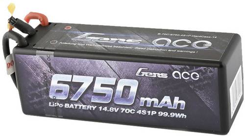 Gens ace Modellbau-Akkupack (LiPo) 14.8V 6750 mAh Zellen-Zahl: 4 70 C Box Hardcase XT90