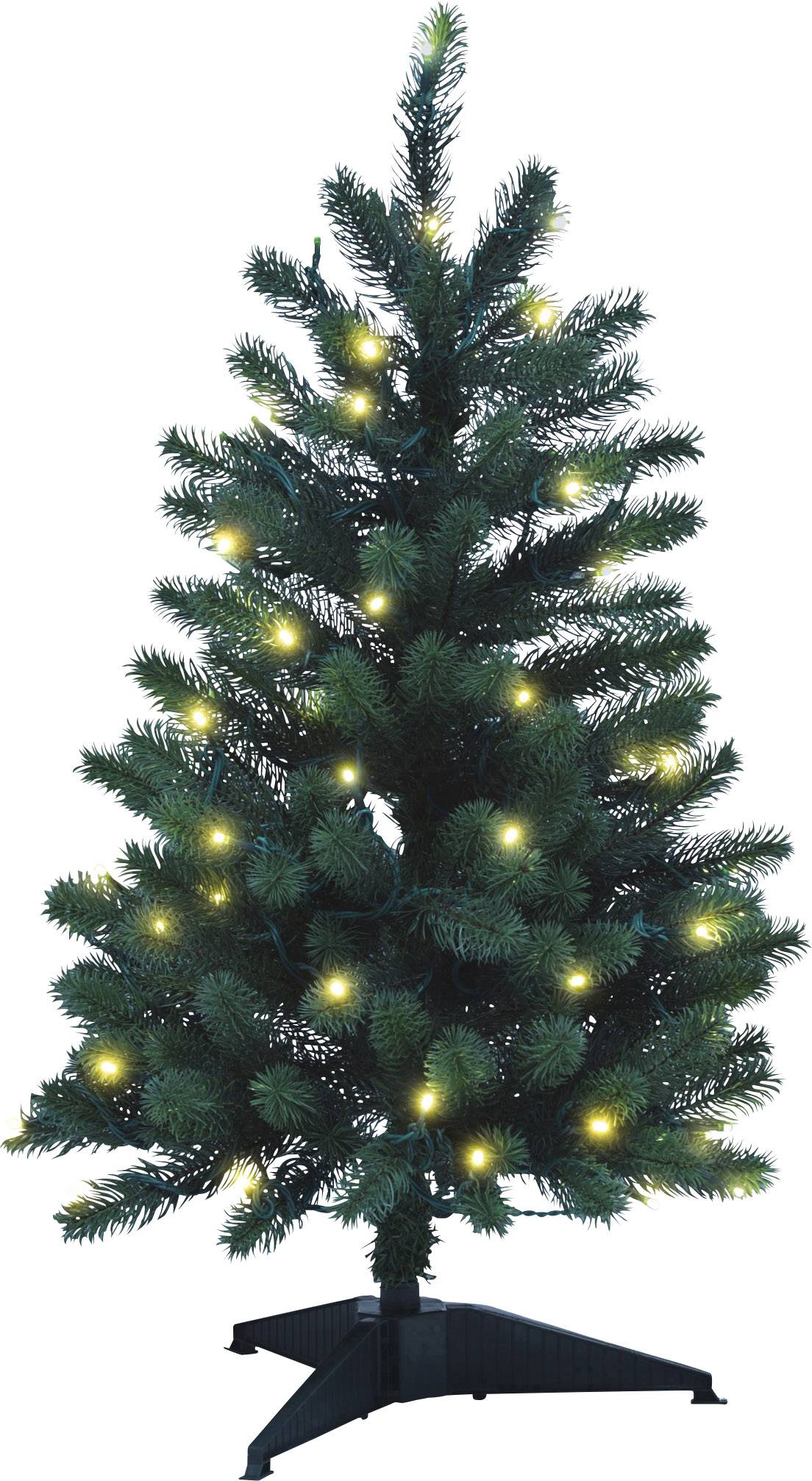 Xenotec PE-BM85 Künstlicher Weihnachtsbaum mit Beleuchtung Tanne Warmweiß LED Grün EEK: G (A - G) mit Ständer 85cm
