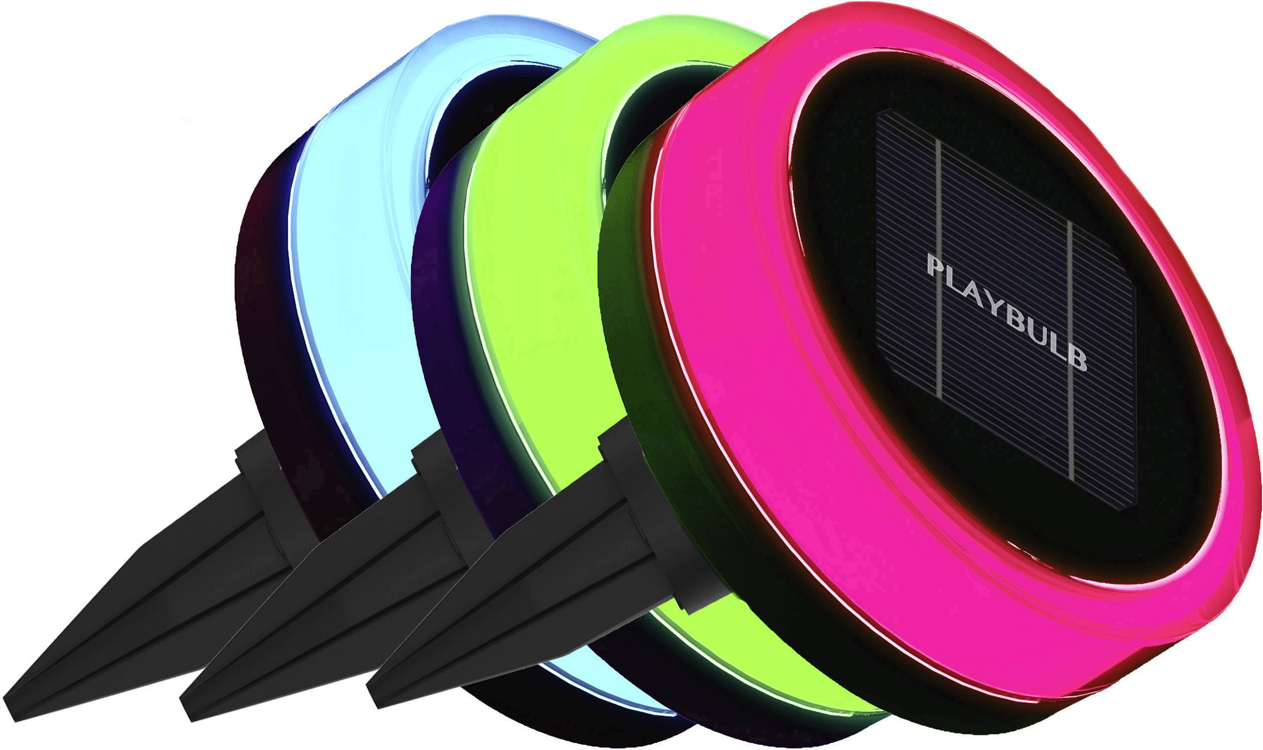 Mipow Solar-Gartenleuchte BTL401-3 3er Set LED RGB Schwarz, Weiß