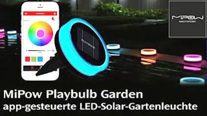 Mipow Solar-Gartenleuchte BTL401-3 3er Set LED RGB Schwarz, Weiß