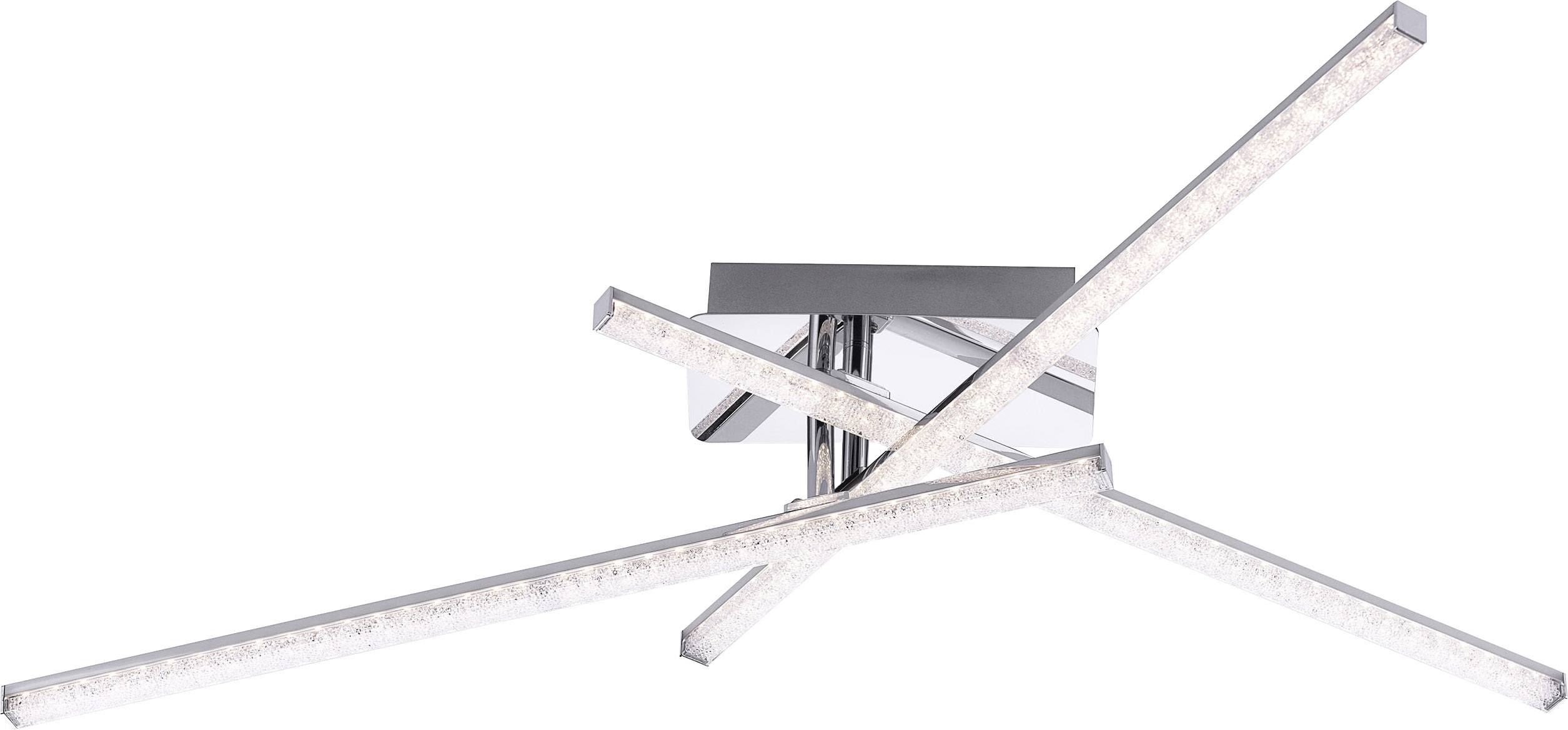 LeuchtenDirekt Simon 11293-17 LED-Deckenleuchte Chrom 15 W Warmweiß Schwenkbar