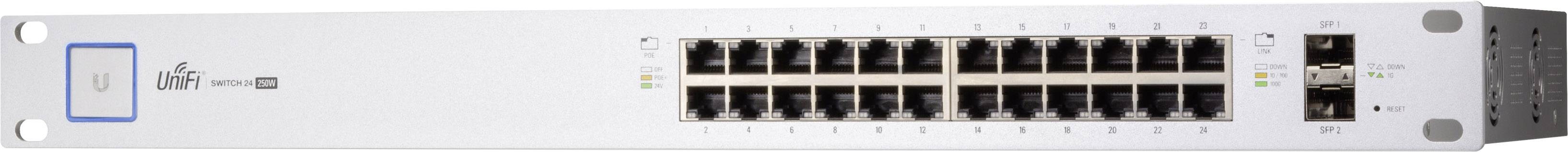 Ubiquiti Networks US-24-250W Netzwerk Switch 24 + 2 Port 1 GBit/s PoE-Funktion
