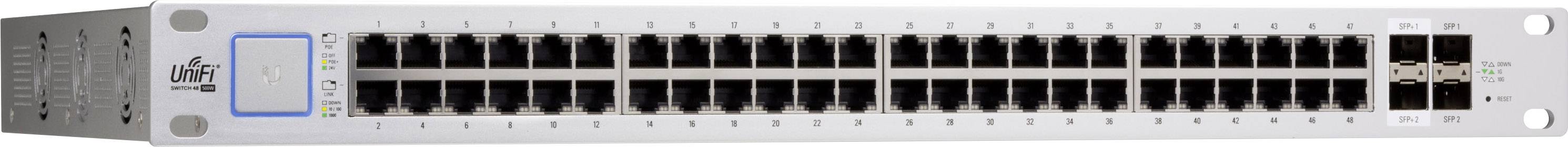 Ubiquiti US-48-500W 48-Port PoE+ Switch Managed Gigabit mit SFP Rackmount 24V