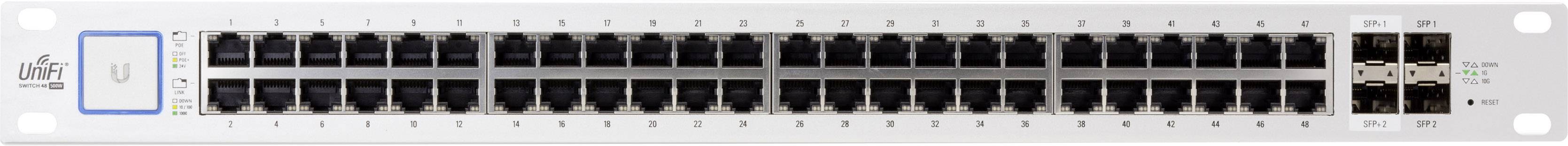 Ubiquiti US-48-500W 48-Port PoE+ Switch Managed Gigabit mit SFP Rackmount 24V