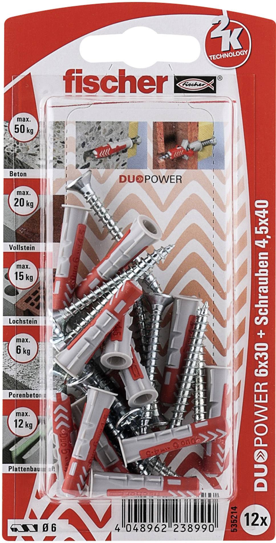 Fischer DUOPOWER Dübelset 30 mm 535214 1 Set