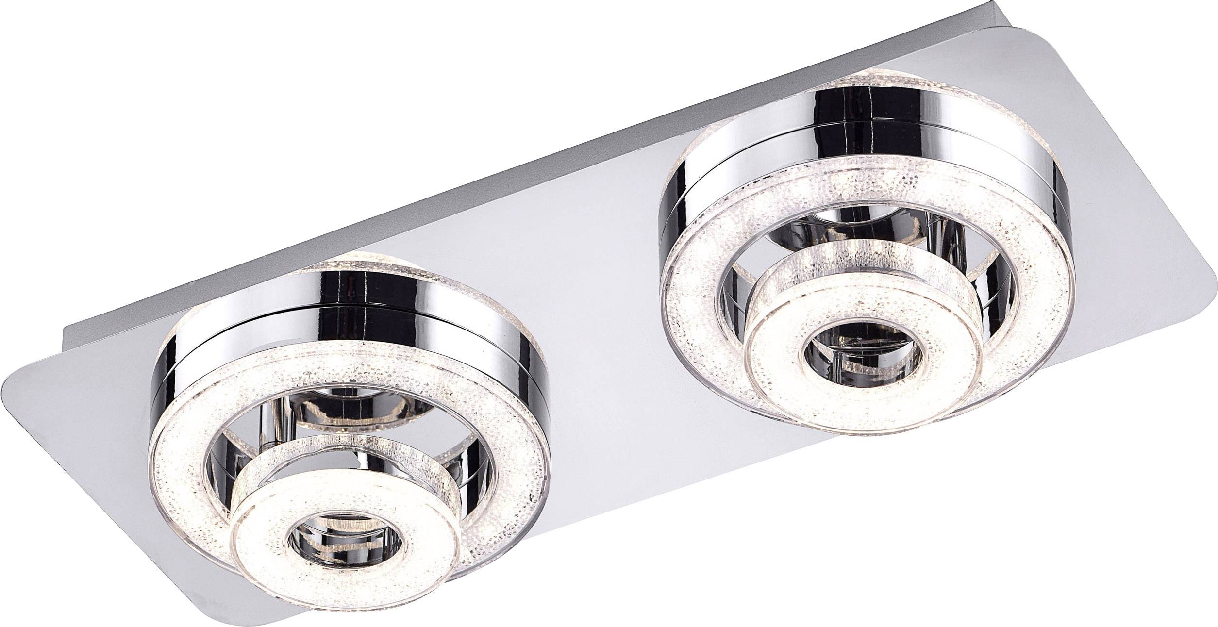 LeuchtenDirekt Tim 14521-17 LED-Deckenleuchte Chrom 12W Warmweiß Schwenkbar