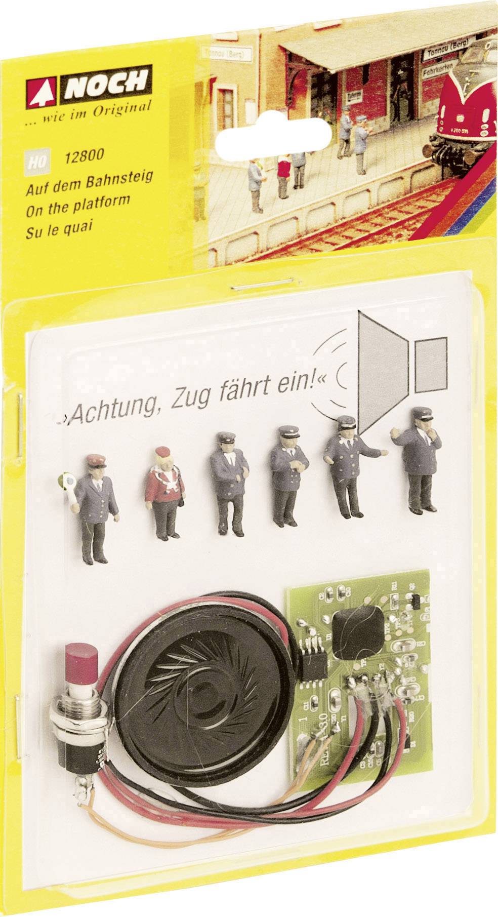 NOCH H0 Auf dem Bahnsteig Fertigbaustein, Sound-Szene
