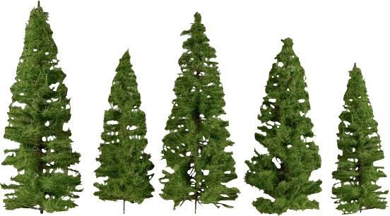 NOCH 0024500 Baumpackung Tanne 70 bis 140mm Dunkelgrün 7St.