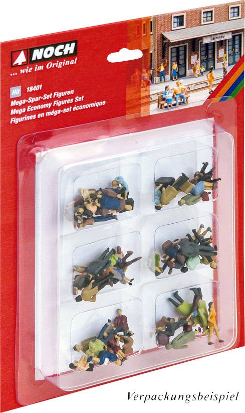 NOCH TT Passanten Bemalt, Sitzend, Stehend