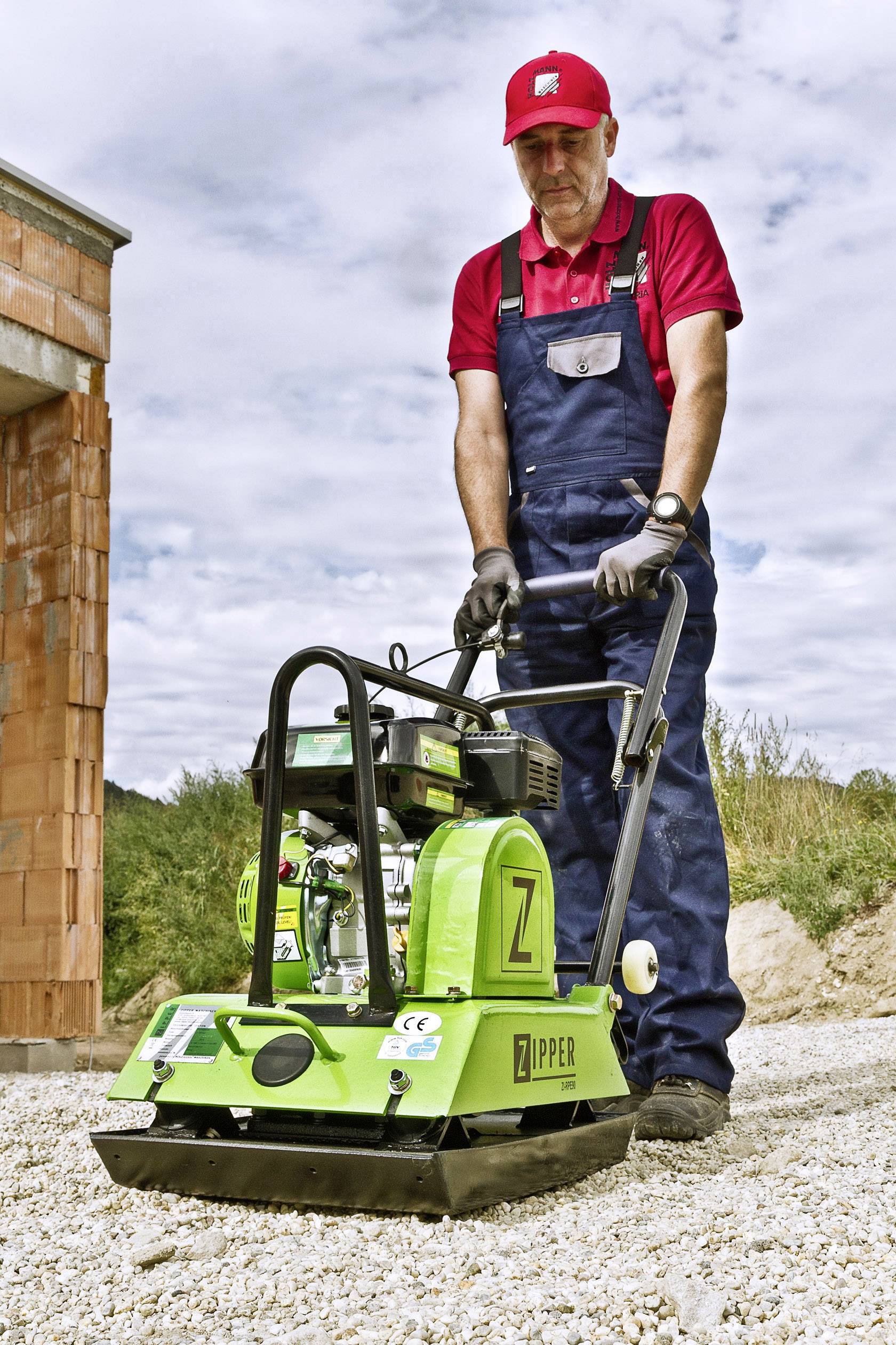 Zipper ZI-RPE90 Rüttelplatte 5800 vpm Plattengröße (fx) (L x B) 550 x 420mm