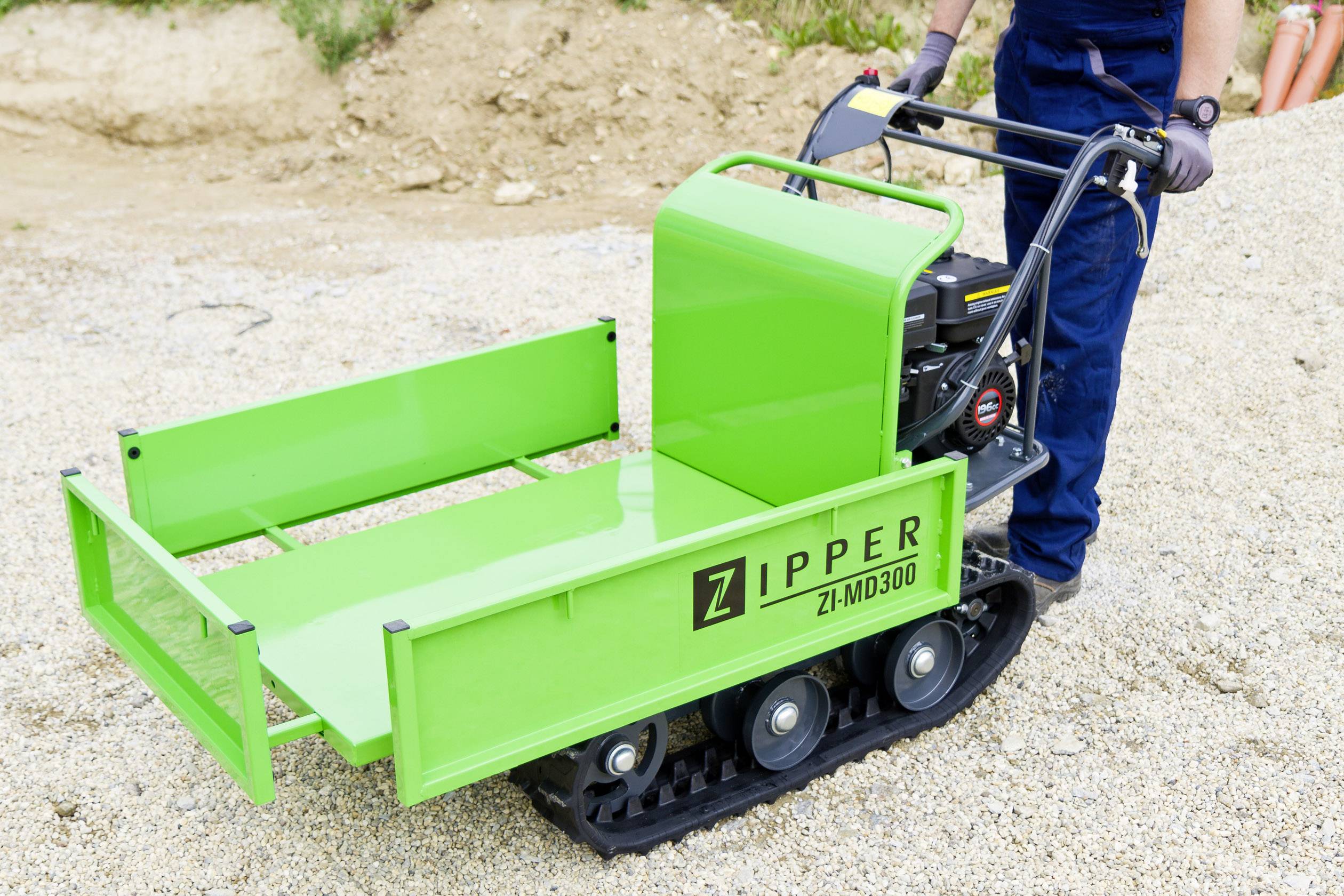 Zipper ZI-MD300 Miniraupendumper inkl. Schneeschild 4.8kW Ladekapazität (max.) 300kg