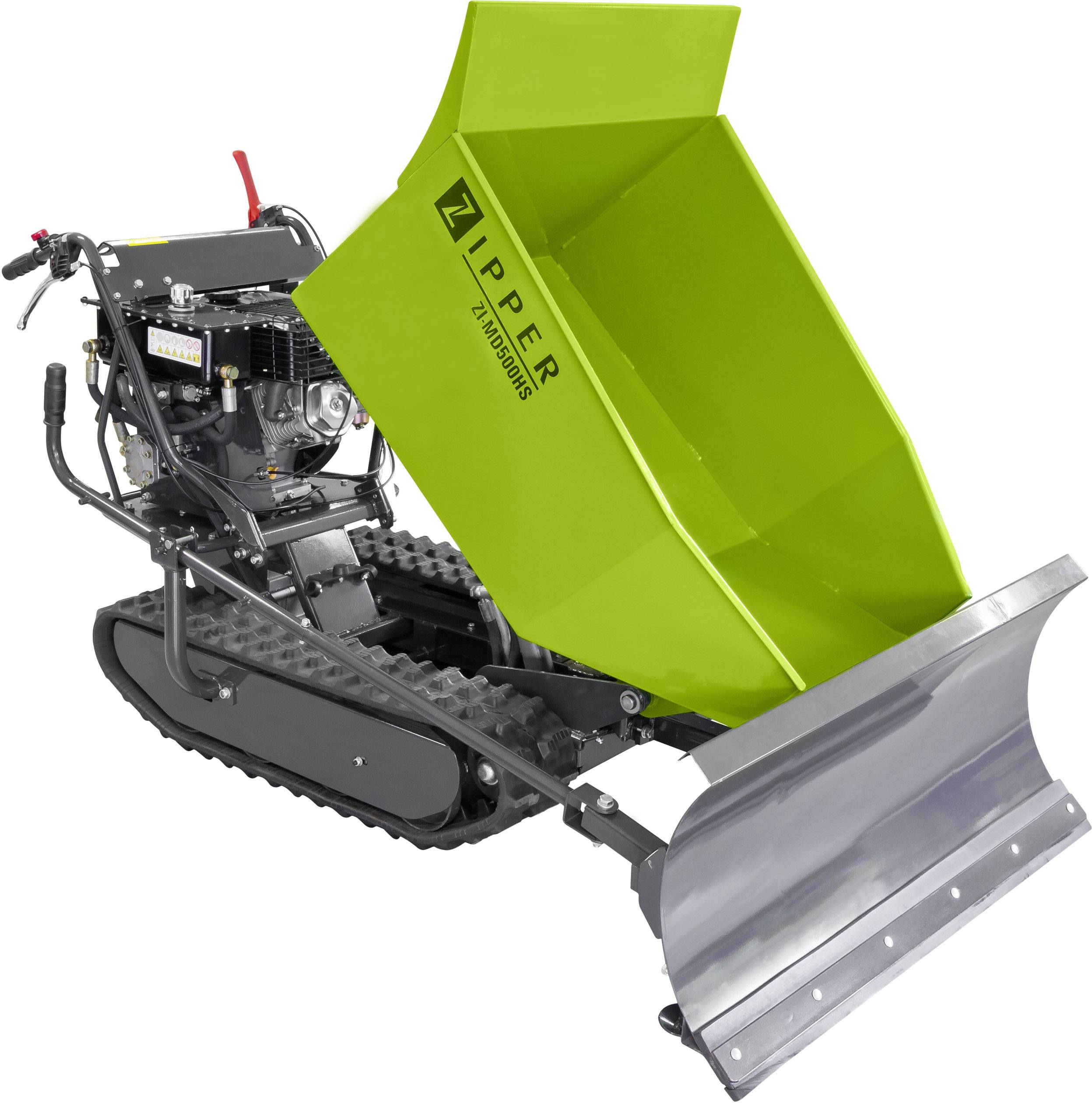 Zipper ZI-MD500HS Miniraupendumper inkl. Schneeschild 6.8kW Ladekapazität (max.) 500kg