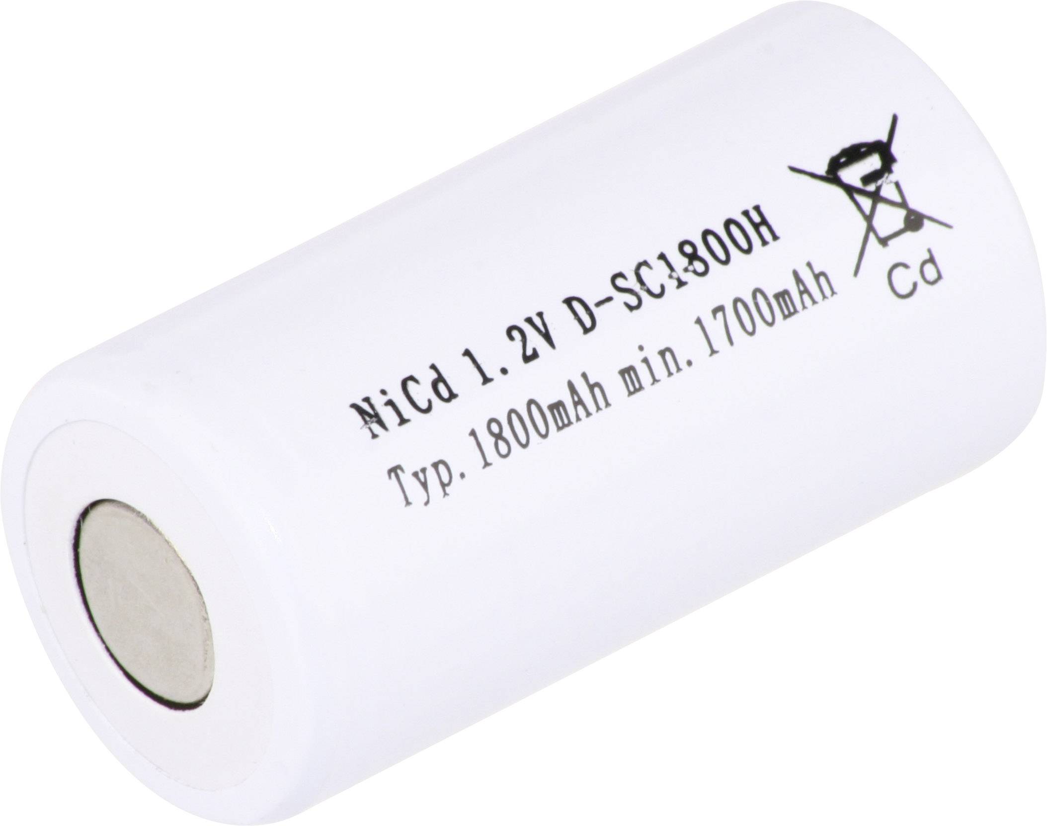Mexcel SC1800H Spezial-Akku Sub-C hochtemperaturfähig, Flat-Top NiCd 1.2 V 1800 mAh 1 St.
