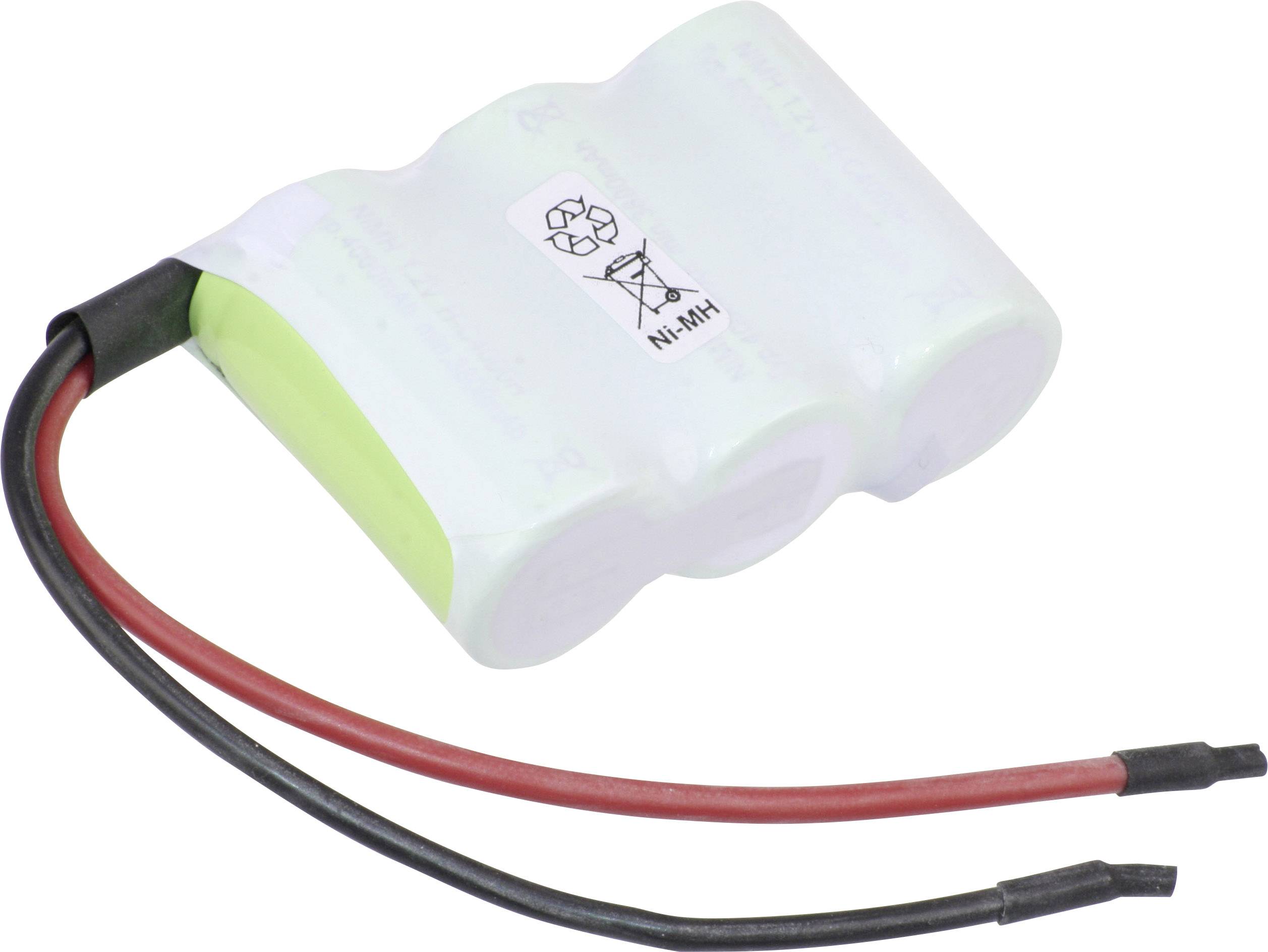 Mexcel Reihe F1x3 Akkupack 3x Baby (C) hochtemperaturfähig, Kabel, Flat-Top NiMH 3.6V 4000 mAh