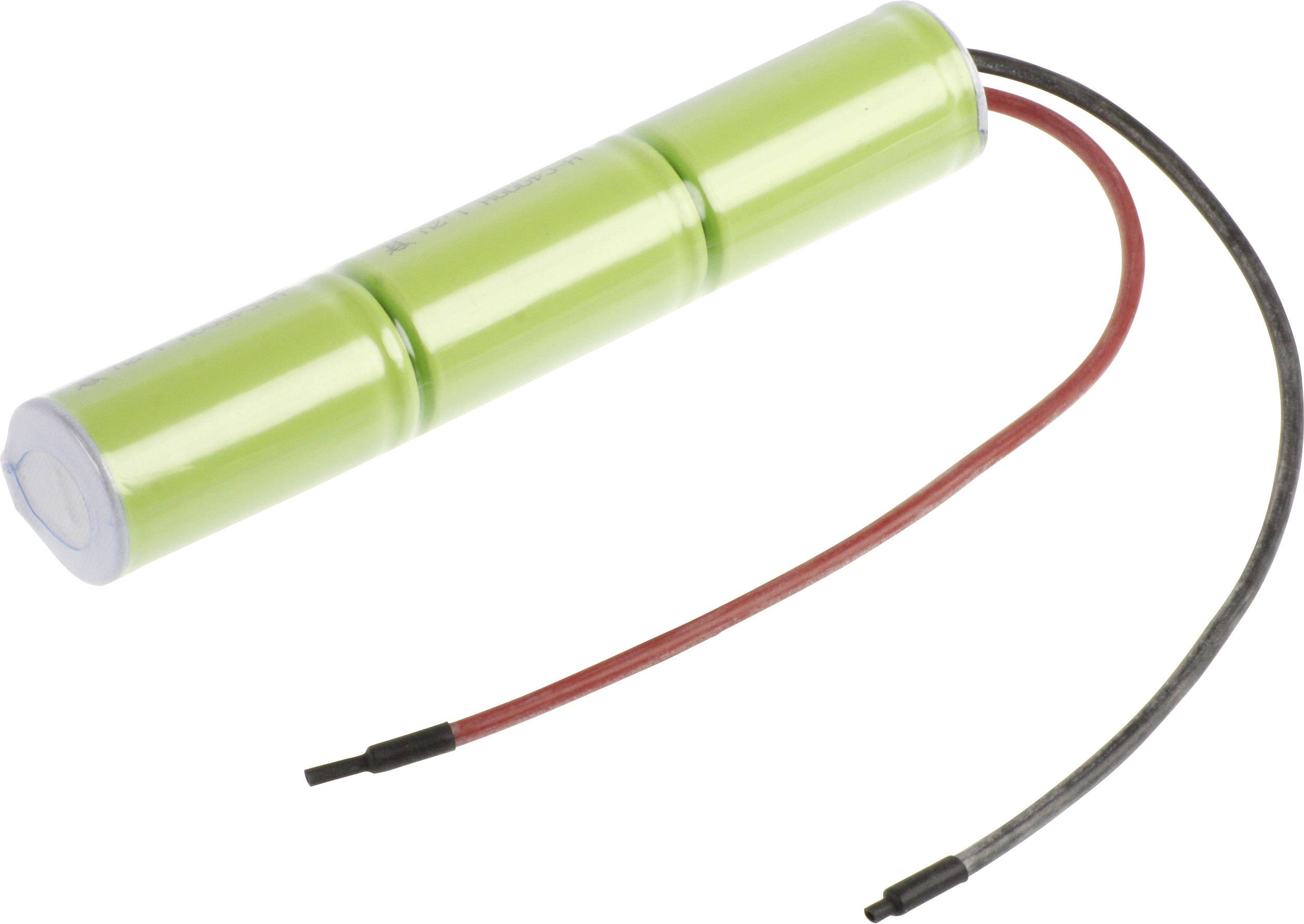 Mexcel Inline L1x3 Akkupack 3x Baby (C) hochtemperaturfähig, Kabel, Flat-Top NiMH 3.6V 4000 mAh