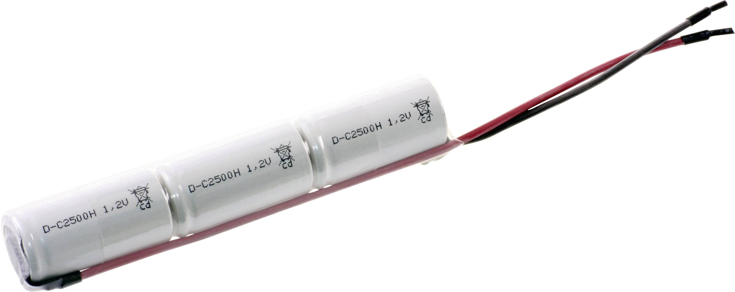 Mexcel Inline F1x3 Akkupack 3x Baby (C) Kabel, Flat-Top NiCd 3.6V 2500 mAh