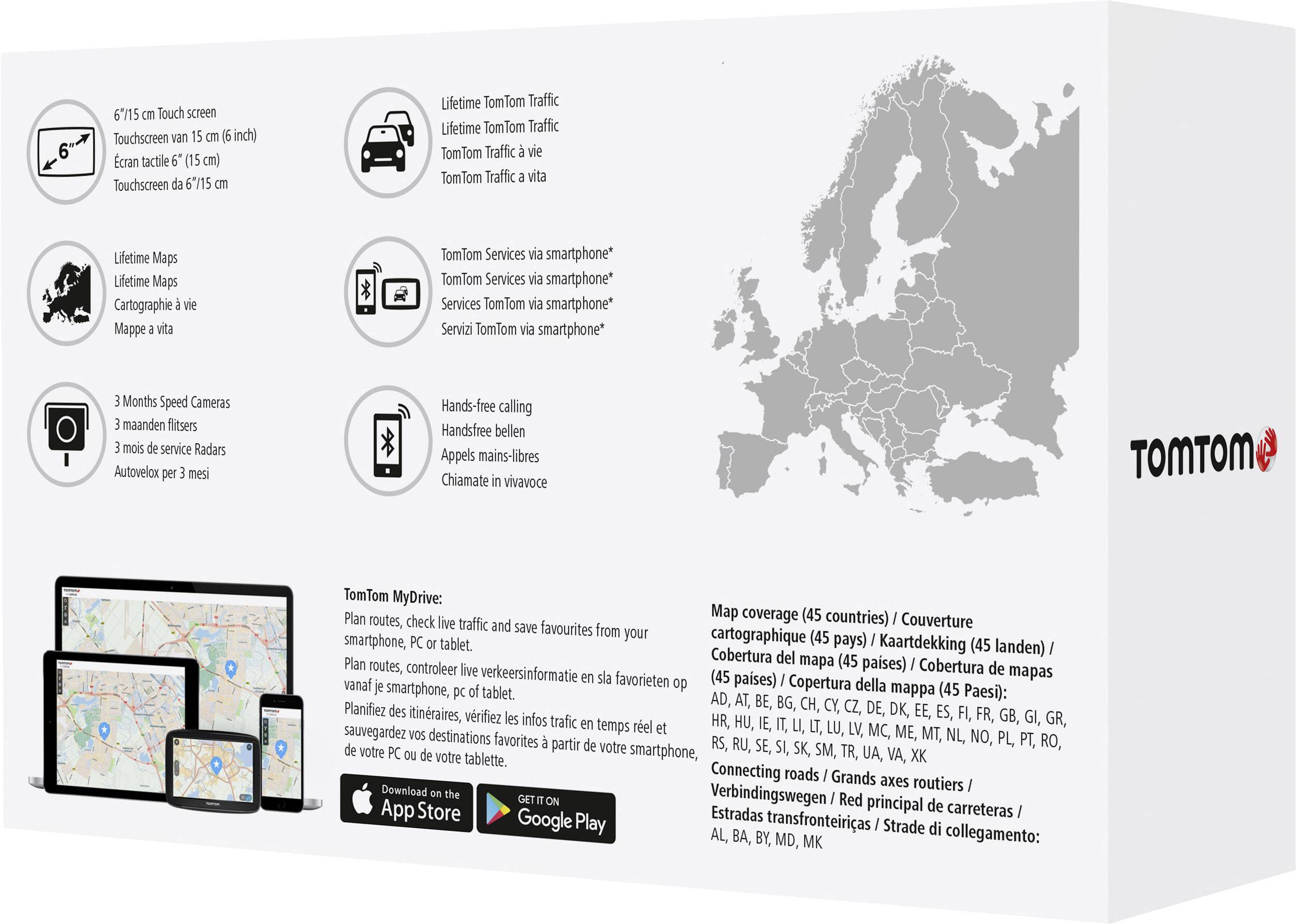 TomTom VIA 62 Navi 15 cm 6 Zoll Europa