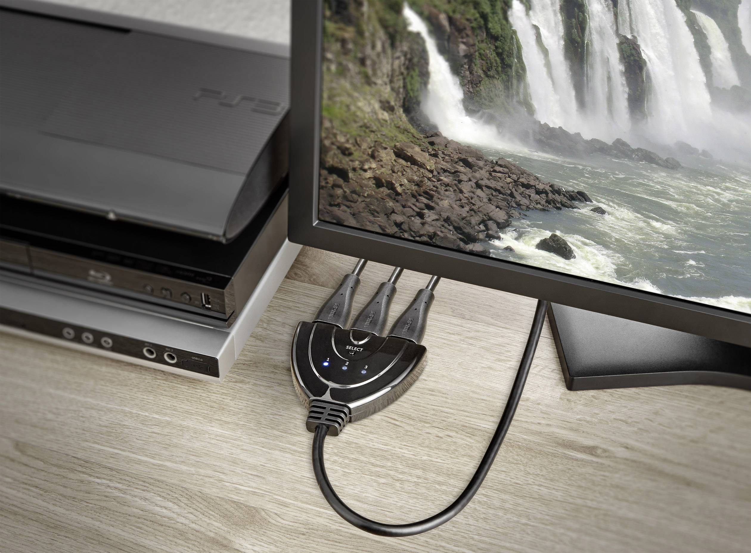 Basetech HM-SW301KT 3 Port HDMI-Switch UHD 4K @ 60Hz