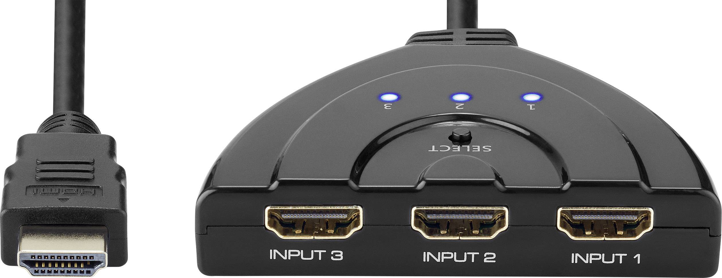 Basetech HM-SW301KT 3 Port HDMI-Switch UHD 4K @ 60Hz