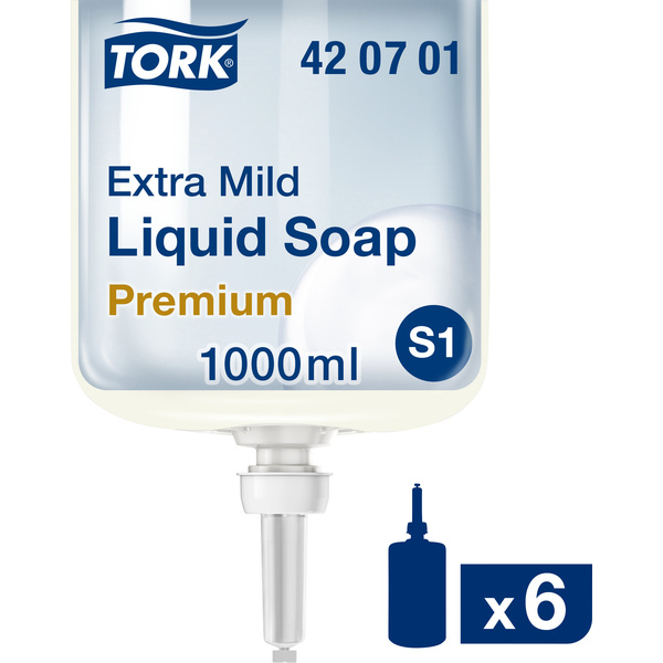 Savon liquide extra-doux 6x 1000 ml TORK 420701