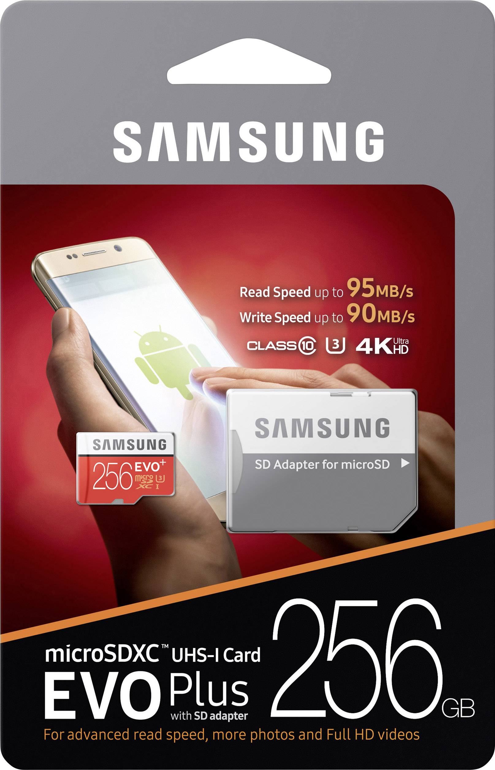 Samsung EVO Plus microSDXC-Karte 256 GB Class 10, UHS-I