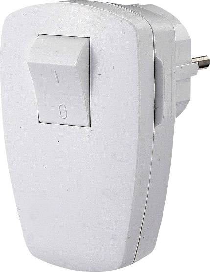 GAO EMP100SW Schutzkontakt-Winkelstecker Kunststoff mit Schalter 230 V Weiß IP20