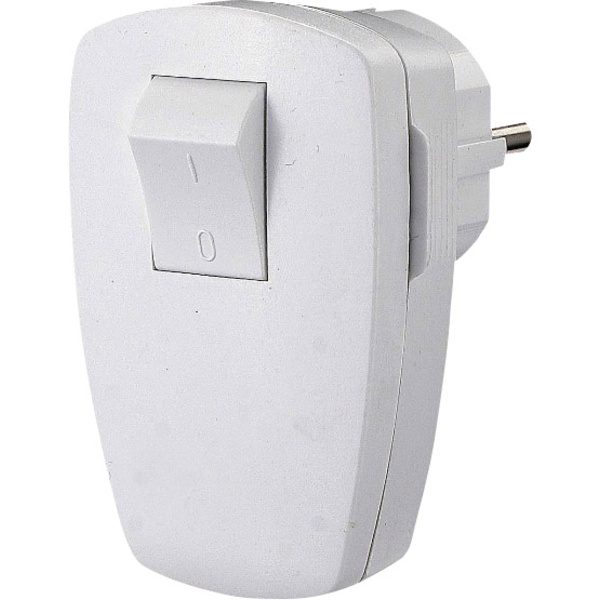 GAO EMP100SW Schutzkontakt-Winkelstecker Kunststoff mit Schalter 230V Weiß IP20