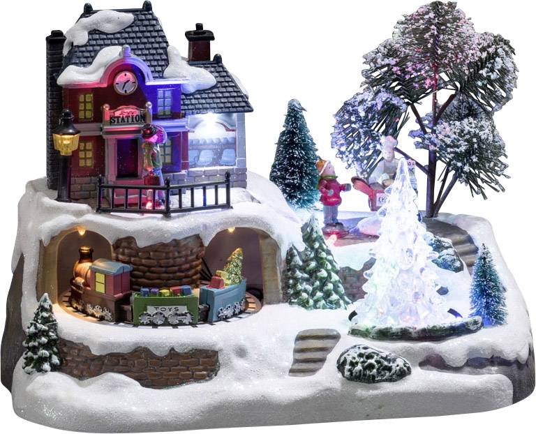 Konstsmide Lanterne LED Bonhomme De Neige – Scène D’Hiver Lumineuse à Eau – Décoration Noël Intérieur