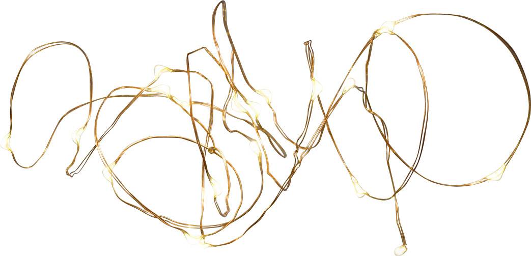 Konstsmide 1460-160 Micro-Lichterkette Innen batteriebetrieben Anzahl Leuchtmittel 20 LED Warmweiß Beleuchtete Länge: 1.9m