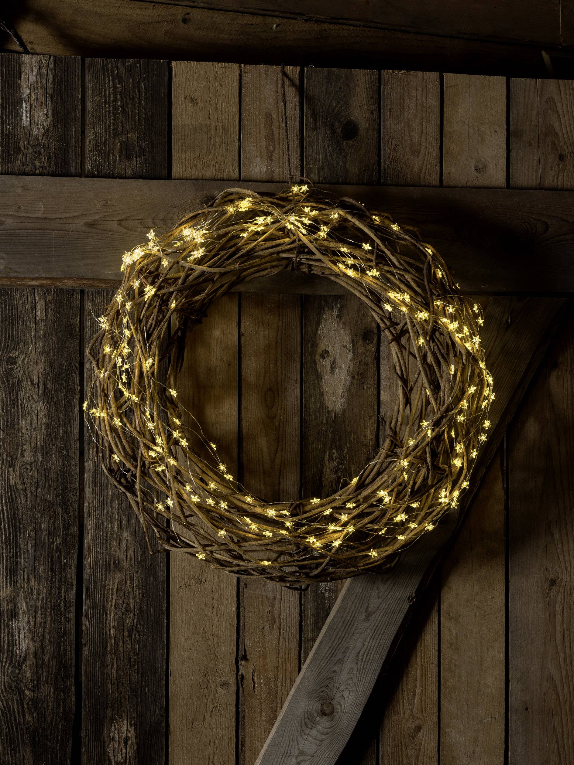 Konstsmide 6372-190 LED-Lametta Sterne Warmweiß LED Transparent