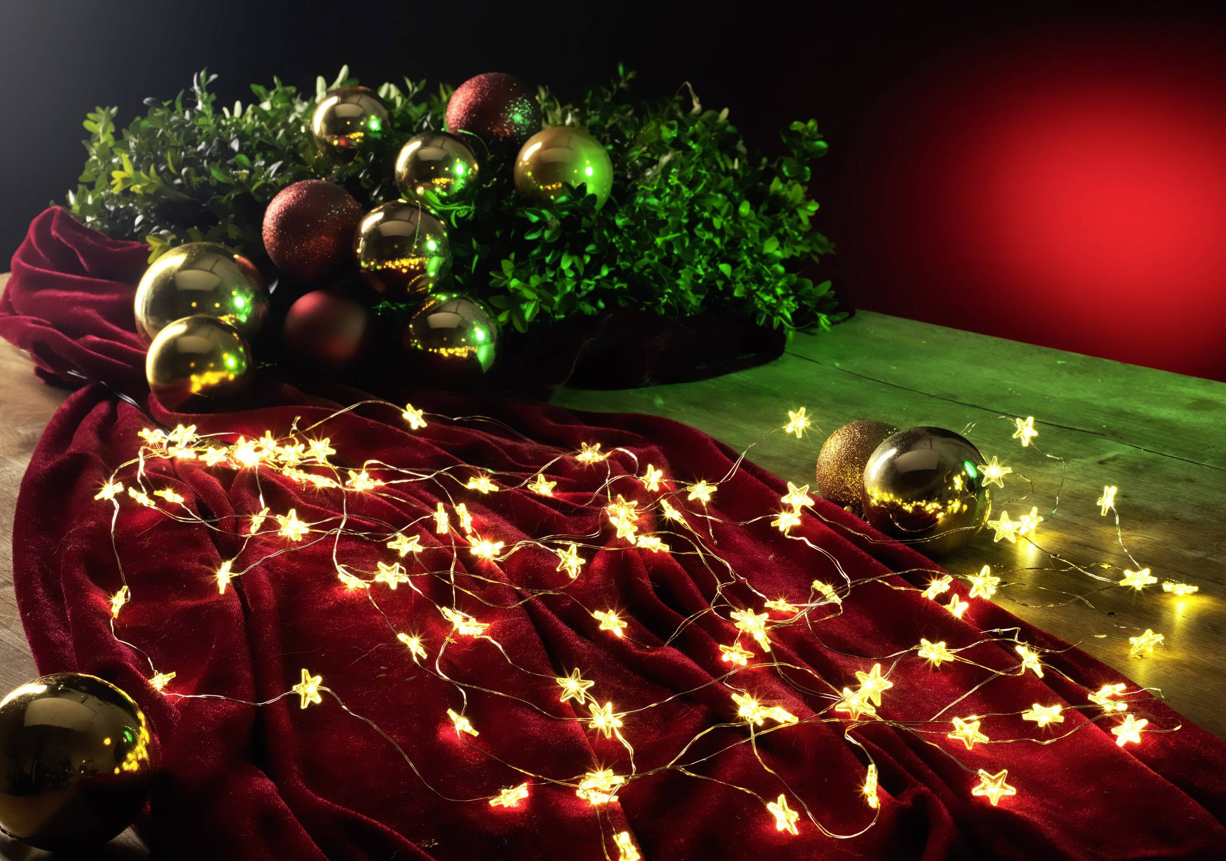 Konstsmide 6372-190 LED-Lametta Sterne Warmweiß LED Transparent