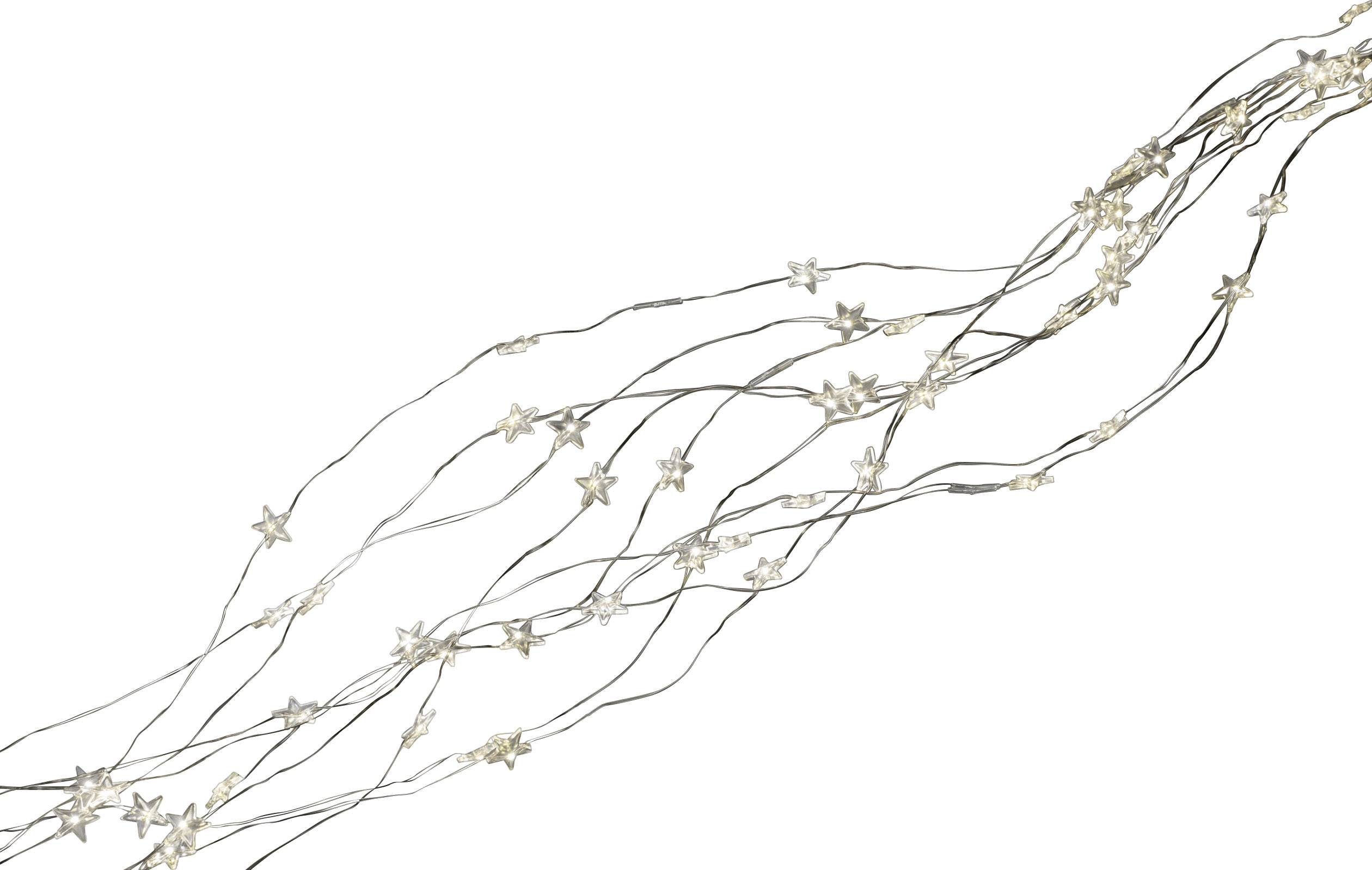 Konstsmide 6372-190 LED-Lametta Sterne Warmweiß LED Transparent