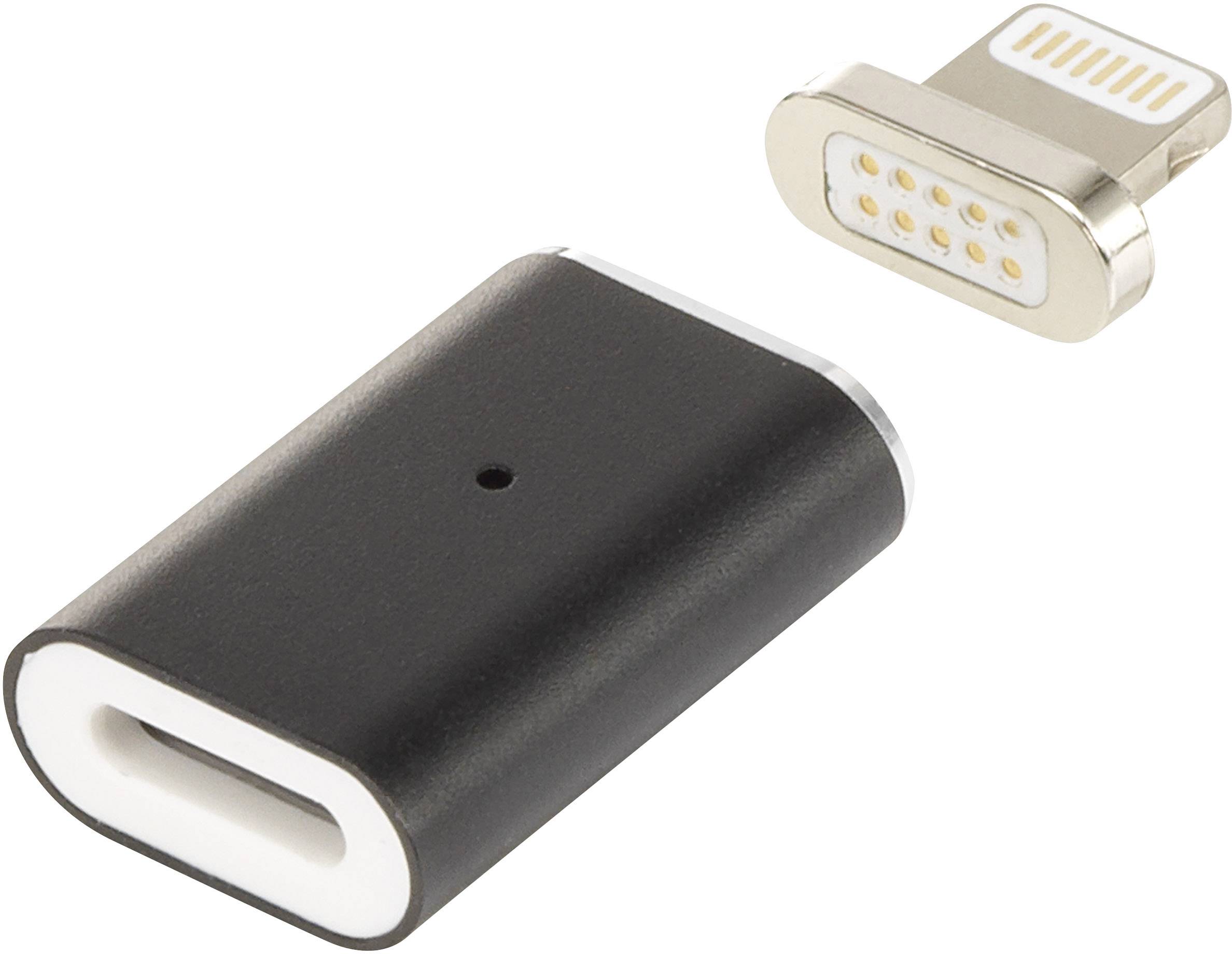 Renkforce iPad/iPhone/iPod Datenkabel/Ladekabel [1x Apple Lightning-Stecker - 1x Apple Lightning-Buchse] Schwarz