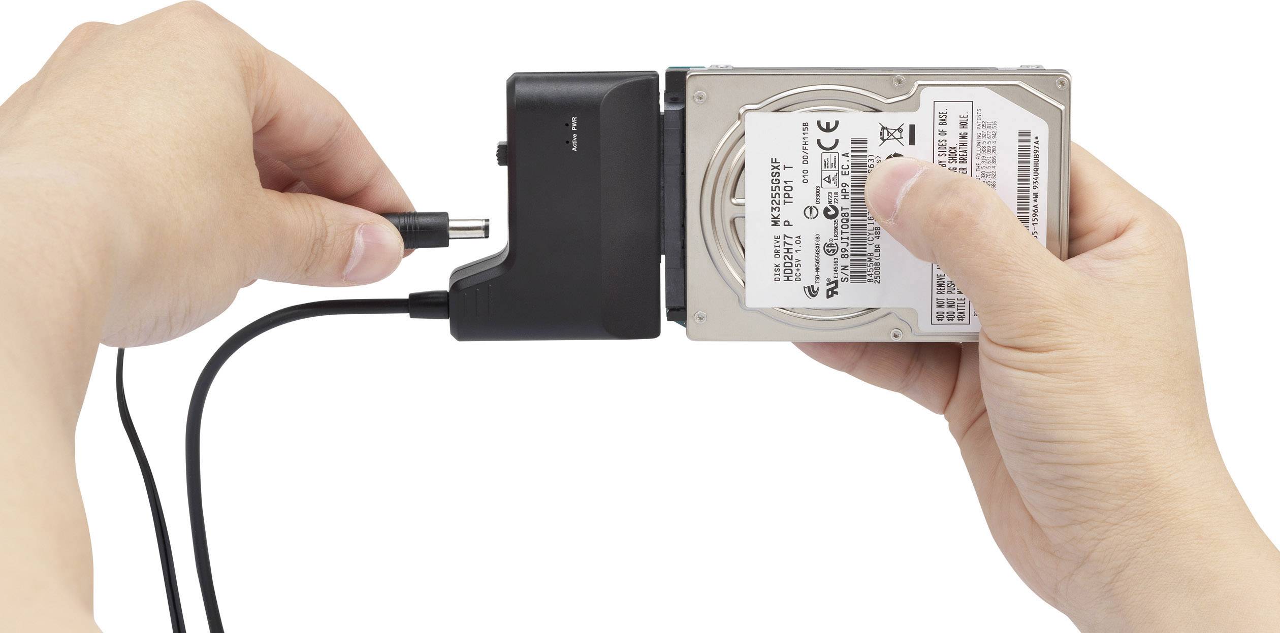 Renkforce Festplatten/SSD Adapter [1x USB 2.0 Stecker A - 1x SATA-Kombi-Stecker 7+15pol.] 0.30m vergoldete Steckkontakte