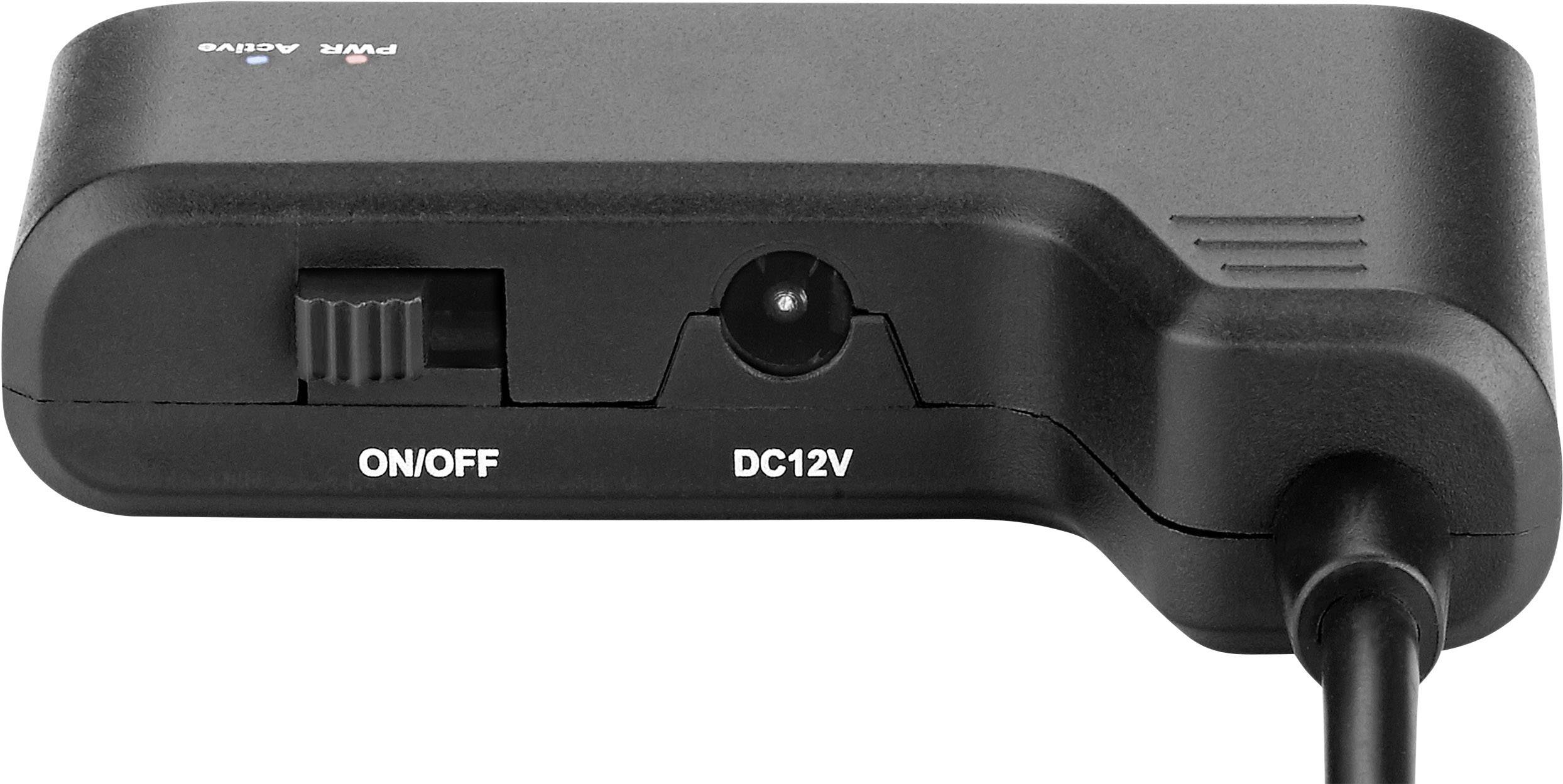 Renkforce Festplatten/SSD Adapter [1x USB 2.0 Stecker A - 1x SATA-Kombi-Stecker 7+15pol.] 0.30m vergoldete Steckkontakte