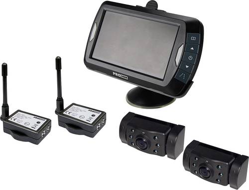 ProUser APR043x2 Funk-Rückfahrkamera 2 Kameras, IR-Zusatzlicht, Abstandshilfslinien, Automatische T