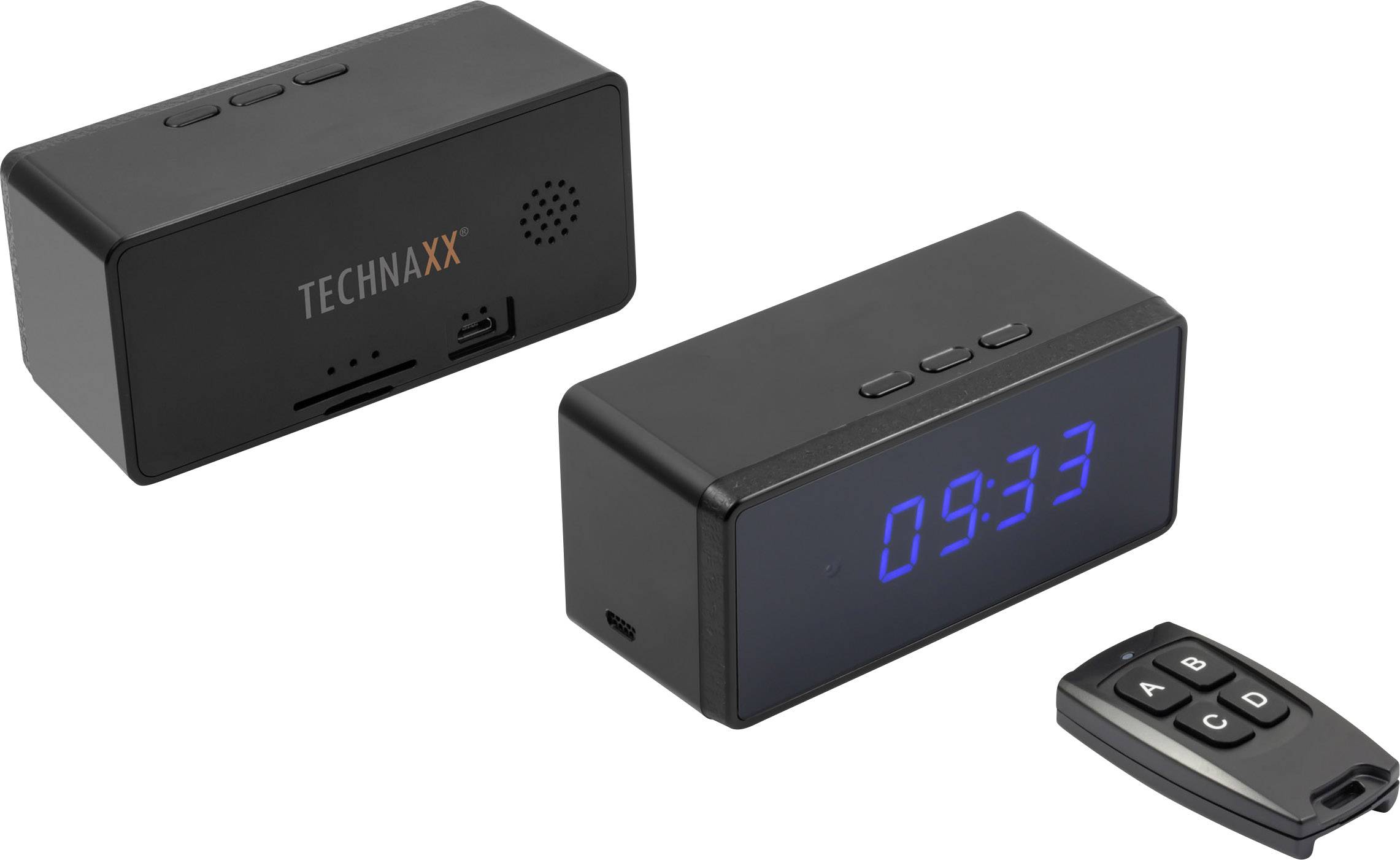 Technaxx TX-76 Überwachungskamera in der Tischuhr