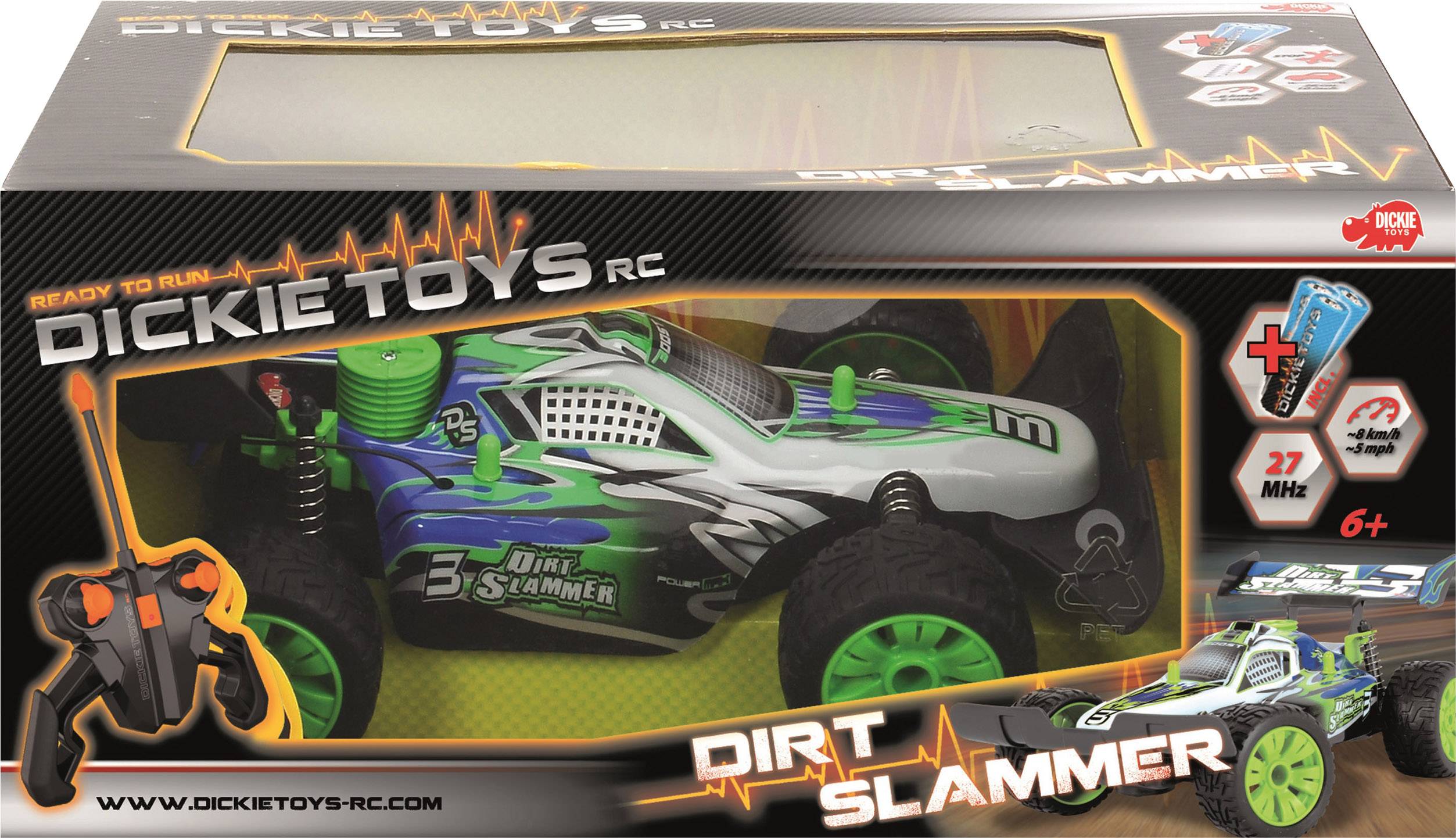 Dickie Toys 201119452 Dirt Slammer 1:16 RC Einsteiger Modellauto Elektro Buggy Heckantrieb (2WD)
