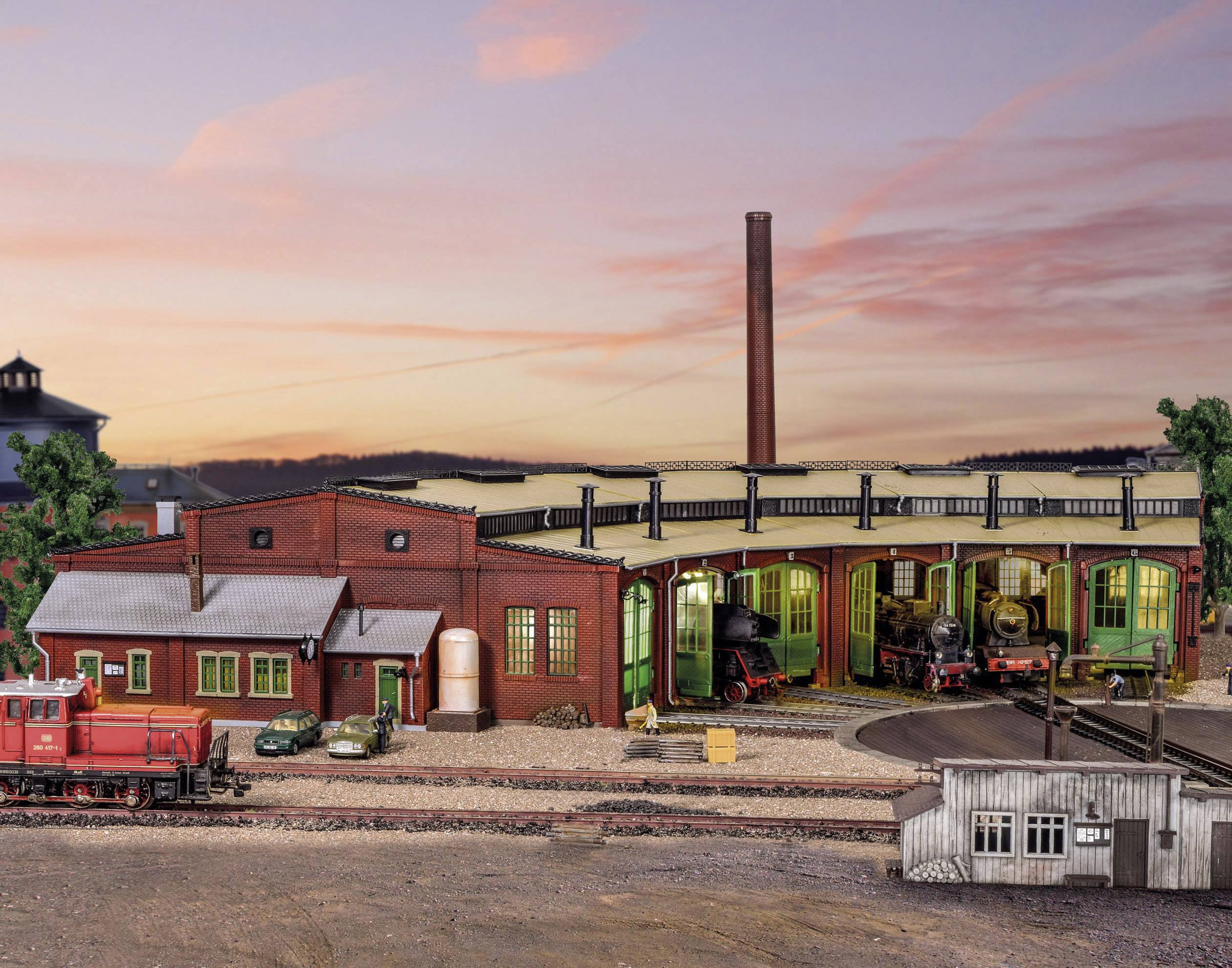 Vollmer 45758 H0 Sechsständiger Ringlokschuppen