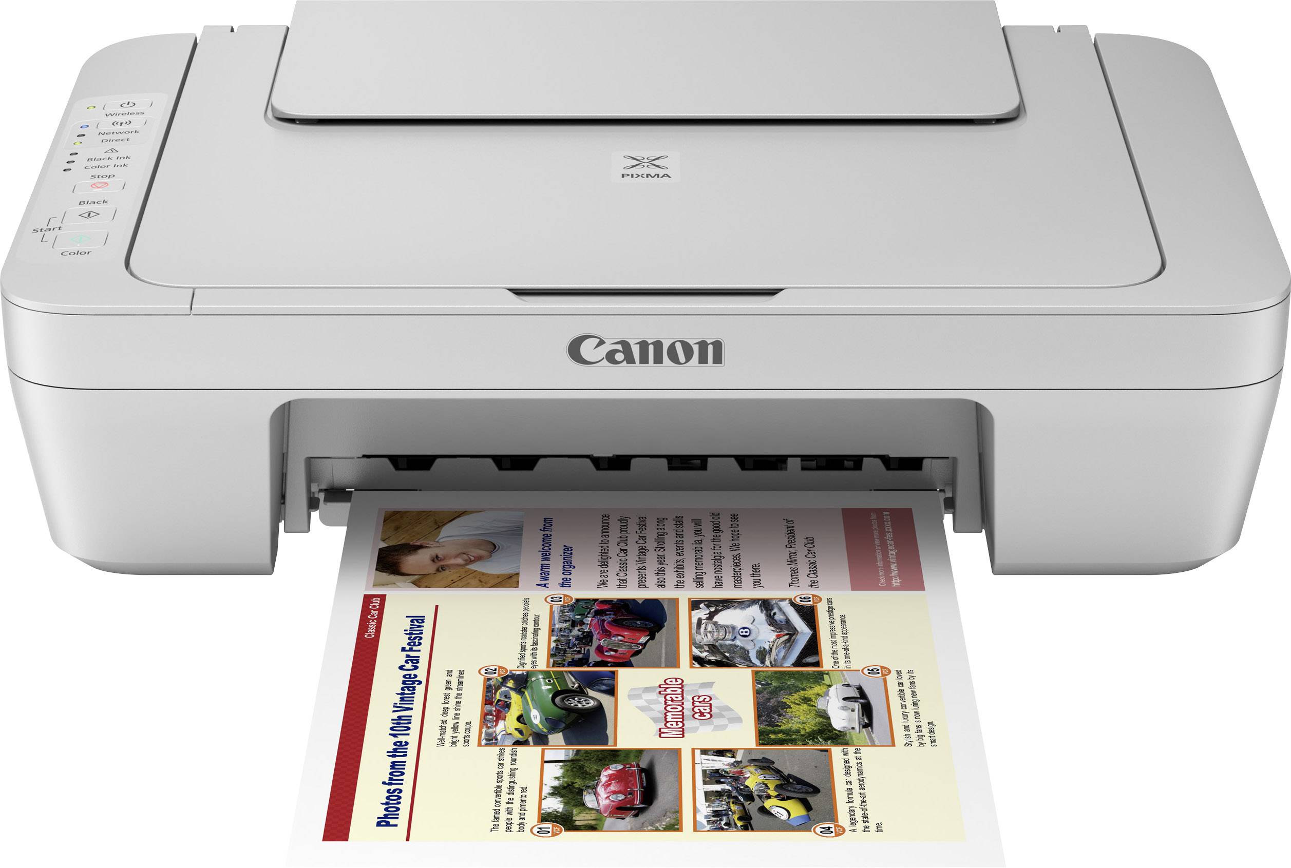 Canon PIXMA MG3052 Farb Tintenstrahl Multifunktionsdrucker A4 Drucker, Scanner, Kopierer WLAN