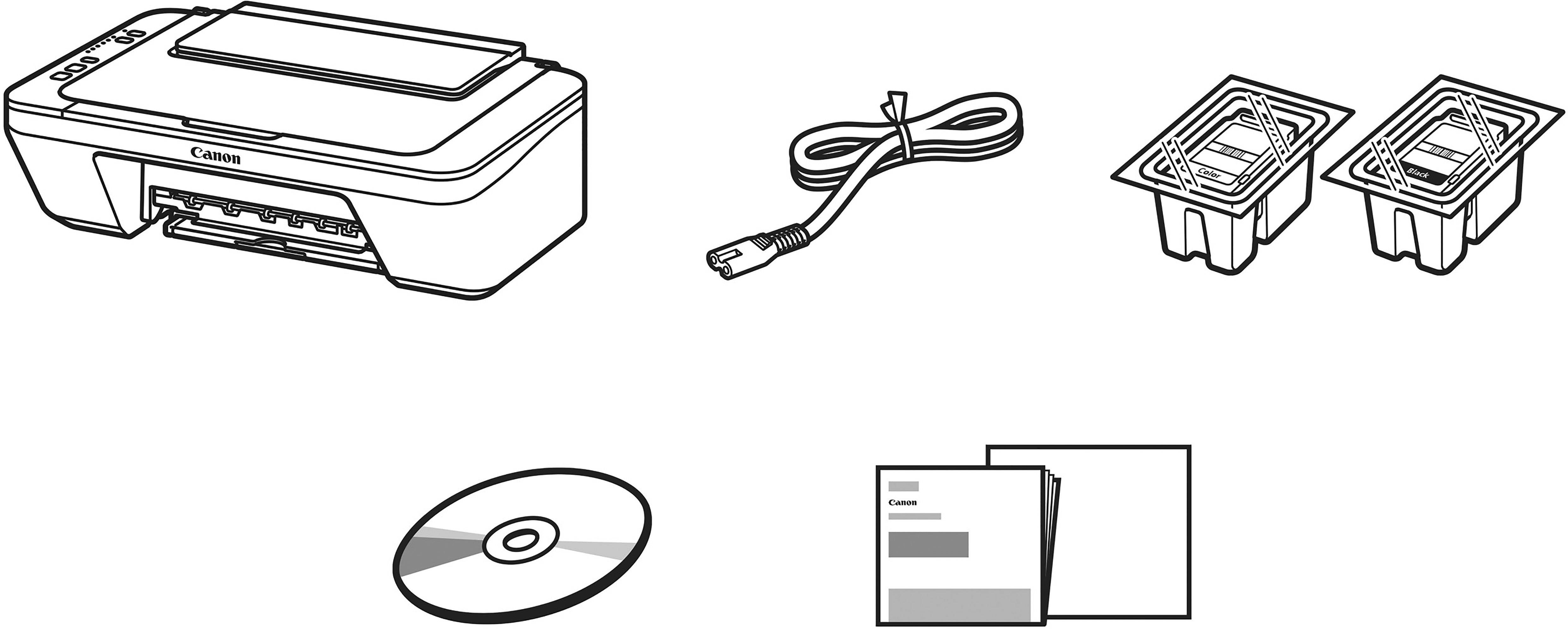 Canon PIXMA MG3052 Farb Tintenstrahl Multifunktionsdrucker A4 Drucker, Scanner, Kopierer WLAN