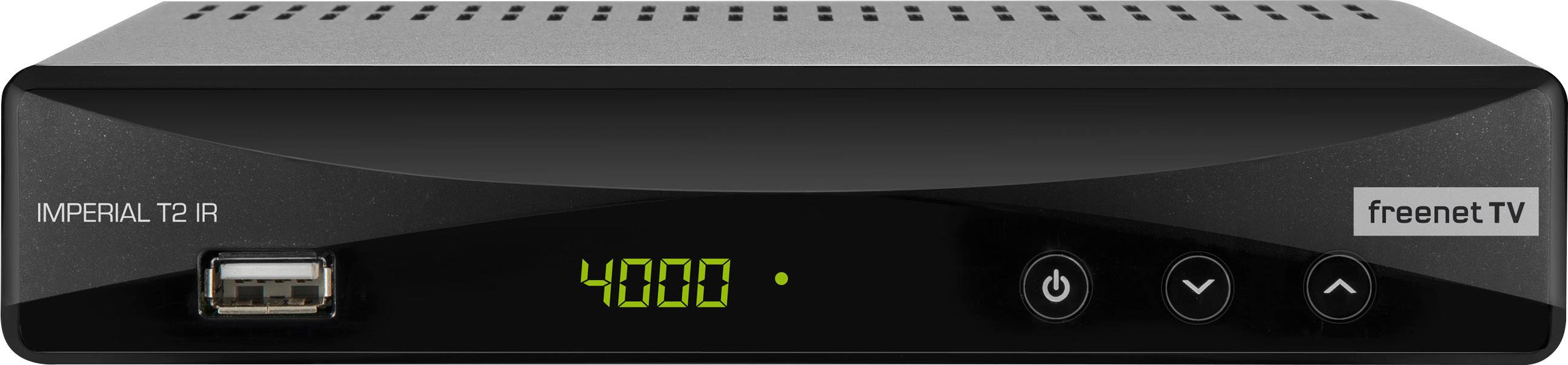 Imperial T2 IR DVB-T2 Receiver freenet TV Entschlüsselung 3 Monate gratis, Deutscher DVB-T2 Standard (H.265), Front-USB, Kartenleser, LAN-fähig