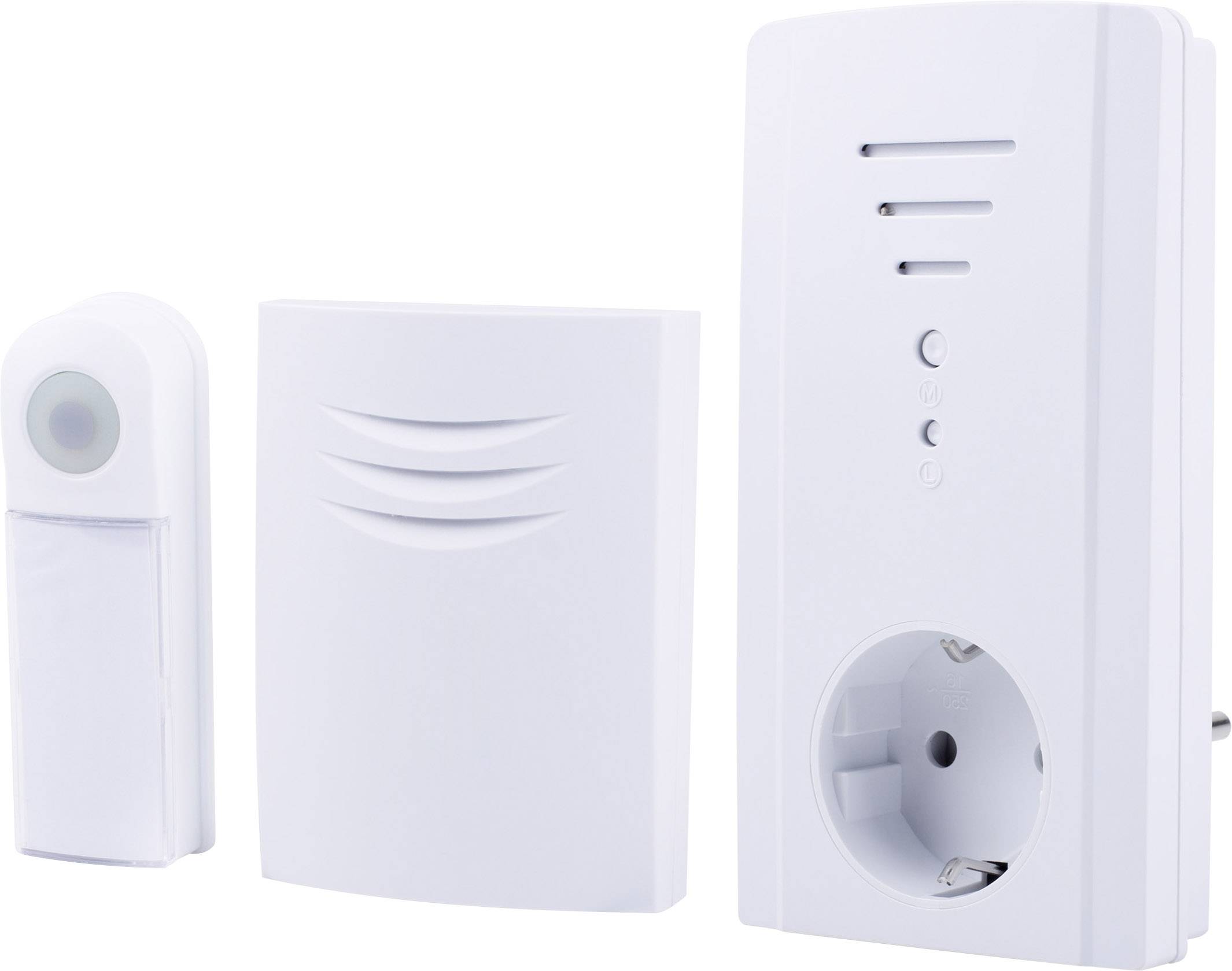 Byron B432E Funkklingel Komplett-Set beleuchtet, mit Namensschild