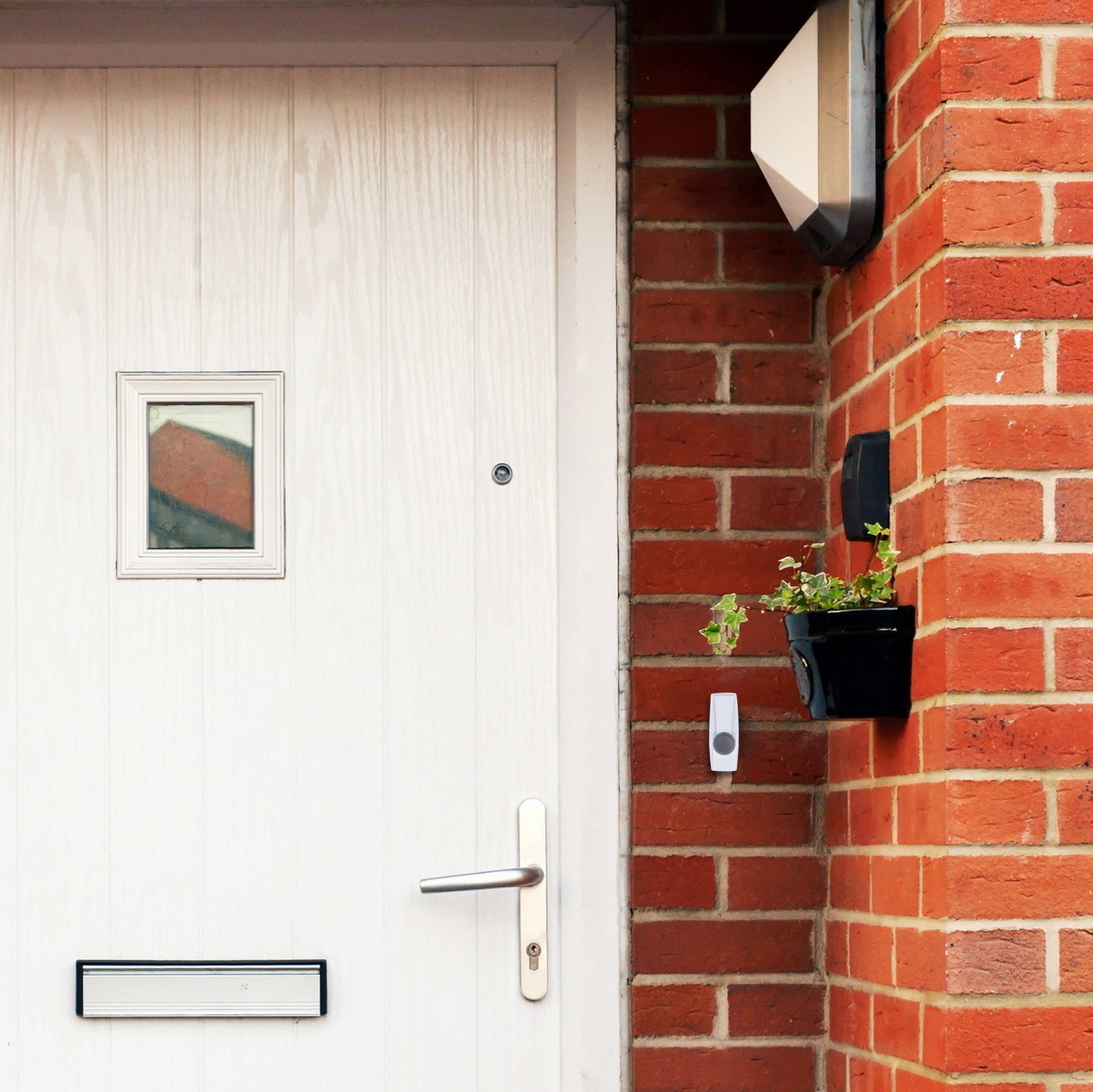 Byron BY37 Klingeltaster beleuchtet, mit Namensschild 1fach Weiß