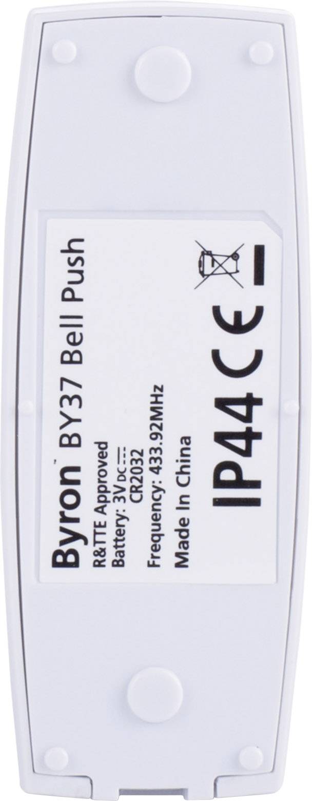 Byron BY37 Klingeltaster beleuchtet, mit Namensschild 1fach Weiß