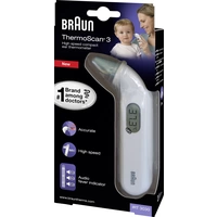 Braun ThermoScan® 3 Infrarot Fieberthermometer Mit Fieberalarm, Vorgewärmte Meßspitze Braun ThermoScan® 3 Infrarot Fieberthermometer Mit Fieberalarm, Vorgewärmte Meßspitze