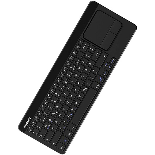 Keysonic KSK-5220BT (DE) Bluetooth® Tastatur Deutsch, QWERTZ, Windows® Schwarz Integriertes Touchpa
